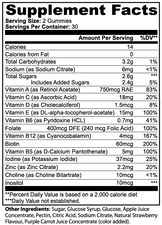 GLAM —MULTIVITAMIN GUMMIES